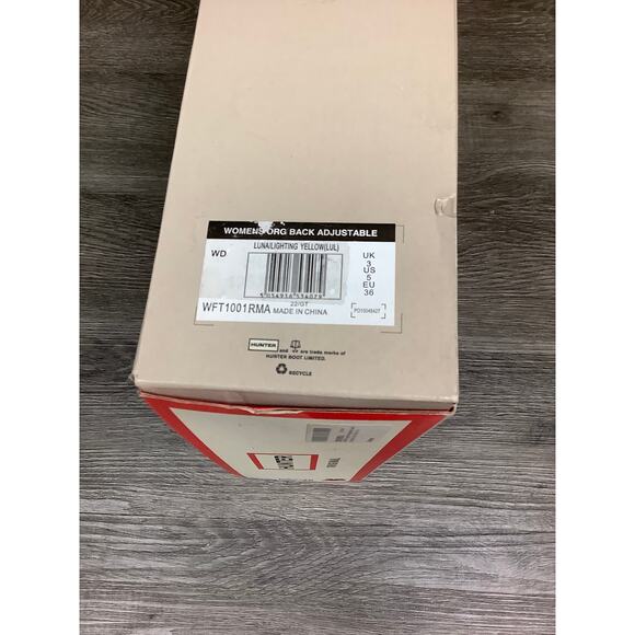 Hunter Size 5 Luna Matte Blue Yellow Original Tall Rain Boots Waterproof LM1-28 - Picture 10 of 10